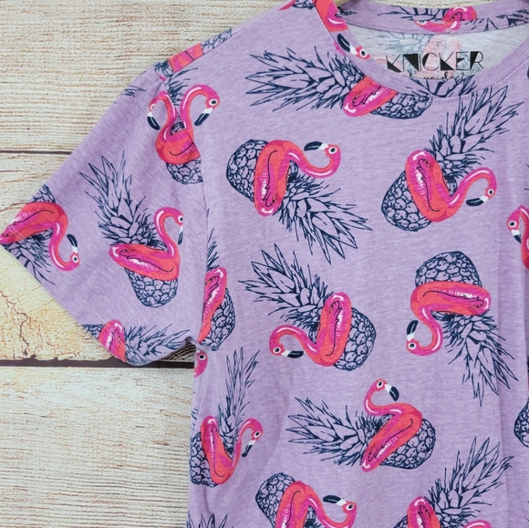 Knicker Bocker flamingo float print tshirt - Picture 3 of 6